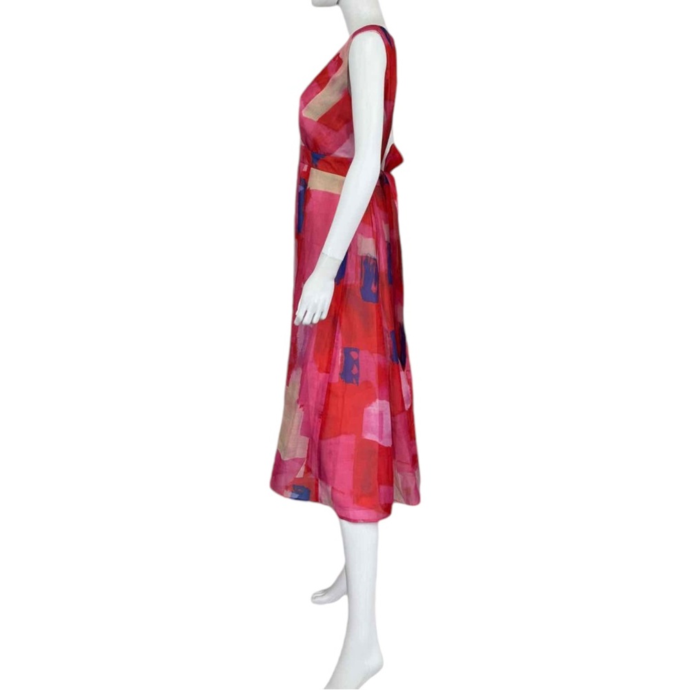 Eva Franco Pink Watercolor Dress Size LP - Picture 2 of 12